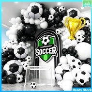 JOJO PARTY 118Pcs Soccer Balloon Set Garland Arch Black and White Soccer Print Balloon Arch Set Socc