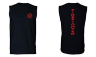 America Support Thin Red Line Fonts Firefighter Seal men's Muscle Tank sleeveles t shirt