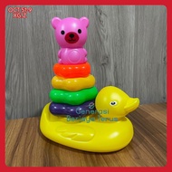 CHILDREN'S EDUCATIONAL TOYS 5-LAYER BEAR DONUTS OCT-51-9 DUCKRing/ DONUTS STACKING DONUTS