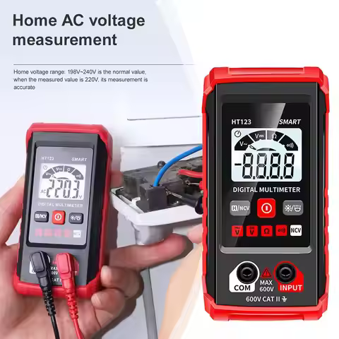 Mini Digital Multimeter Volt Meter Tm-510 Digital Multimeter AC/DC Current MeterNon Contact Voltage 