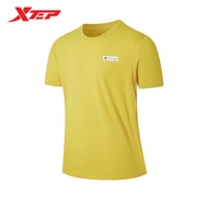 XTEP Men Short Sleeve Sweater Loose Breathable Running Training Quick-drying Shirt