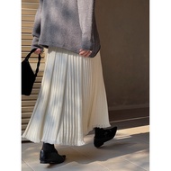 Ge Ming Classy Knitted Skirt 2025 Winter Pleated Skirt N354B