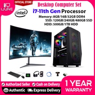 PROVISION Desktop Computer Set PC Full Set Intel Core i7 11800U 8G 16G RAM 240G 512G SSD RGB Fan PC Gaming Computer for Work fro Home Online Class Up to 27 inch Monitor Beyond All in One PC Laptop