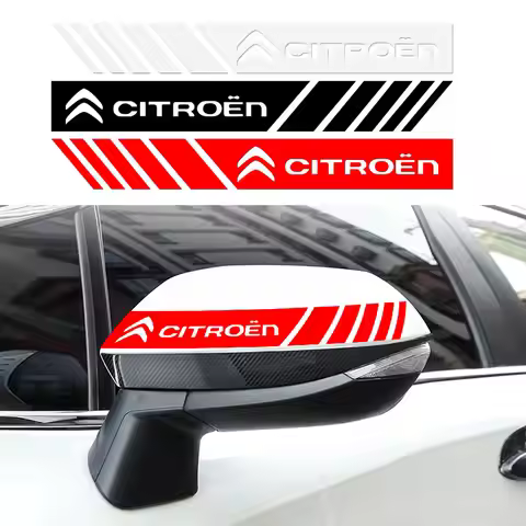 2PCS Car Styling Rearview Mirror Decoration Sticker Emblems For Citroen C1 C2 C3 C4 C5 Berlingo Xsar