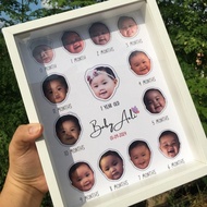 3D Baby Monthly Milestone Frame | Baby Milestone Frame | Baby Photos Frame |Baby Picture Frame Decor