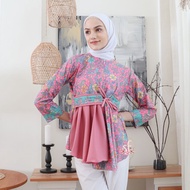 Baju Wanita Blouse Kombinasi Batik Fashion Blouse Kombinasi Modern