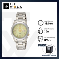 (3 Years Warranty) Seiko 5 21 Jewels Men Automatic Watch SNKK19J Silver Stainless Steel Strap