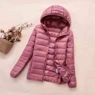 Yisong-Off-Season Down Jacket White Duck Autumn Winter Large Size Slim Short Ladies Women's Hat