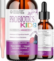 ▶$1 Shop Coupon◀  Healthy Genetics Liquid Probiotics for Kids &amp; Toddlers | + Prebiotic + Ginger Root