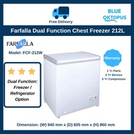 Farfalla Dual Function Chest Freezer 212L (FCF-212W) + Free Delivery