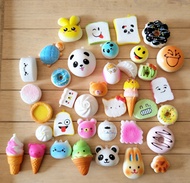 10/20/30 PCs Squishy Keychain Ice cream Donuts Bun Cake Soft Toy