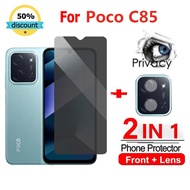 POCO C85 Privacy Tempered Glass For Redmi A5 Note 14s 14 13 Pro 14C A3 A2 Plus 13C 12C Plus Mi 14 14