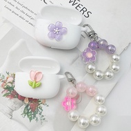 For EarFun Air 2 NC /Air Mini 2 /Clip Case flower Silicone with keychian EarPhone cover For Earfun A