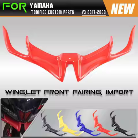 Motorcycle Front Fairing Aerodynamic Winglet Wing Cover Trim Fit for YAMAHA R15 V3 2017-2020 Shark F