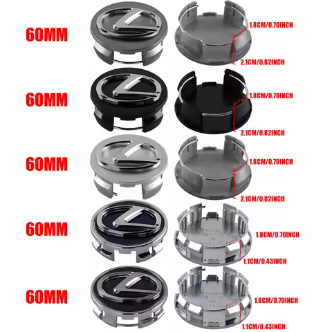 4Pc 56/60mm Car Wheel Center Hub Caps Badge Rim Cover Emblem For Lexus CT200h NX300h F Sport IS RX N