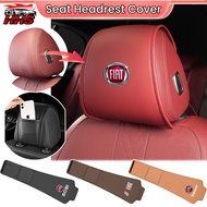 Fiat Car Headrest Cover Auto Seat Head Premium Leather Dirt-proof Protect Headrest Car Accessories F