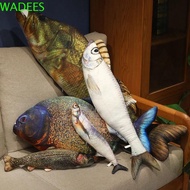 WADEES Cartoon Fish Plush Toy, PP Cotton Perch Simulation Fish Plush Pillow, Creative Grouper Lovely