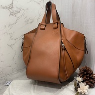 LOEWE羅意威｜Hammock Medium 子母吊床包 棕色焦糖色銀扣 中號