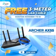 TP-Link Archer AX55 AX3000 Dual Band 2.4 GHz: 574 Mbps & 5 GHz: 2402 Mbps Mesh Wi-Fi 6E System | Mes