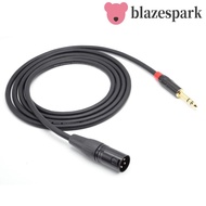 BLAZESPARK XLR Cable Aux Line, 6.5mm Audio 6.35 Large Three Core Jack 6.5 Balanced Microphone Cable,