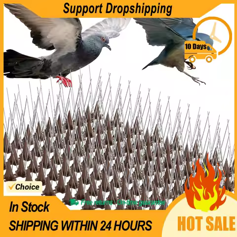 10Set Anti Bird 13pcs pikes Strip Stainless Steel Repeller Bird Pigeon Spike Deterrent Bird Scarer R