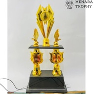 2-Leg Trophy Black Base Pagoda Pillar Trophy BINTANG