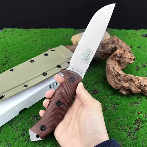 High Hardness ESEE-6 Hunting Survival Fixed Blade Knife D2 Blade G10 Handle Outdoor Hiking Camping F