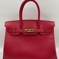 Hermes brkin 30紅銀柏金包