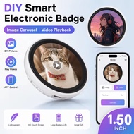 Anime Digital Badge, Anime-Style Digital Pin with Photo and Video Display, HD Touchscreen E-Badge, f