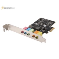 PCIe Sound Card PCI-E X1 CMI8738 Chip 32/64 Bit Sound Card Stereo 5.1 Channel Desktop Built-in Sound