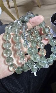 天然綠幽靈手串12-13mm