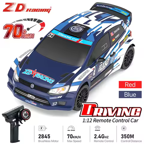 ZD Racing RC Car 1:12 Scale RX12 Brushless Car 70KM/H High Speed Car 4WD 3S 2200mAh 6 Channel 350M w