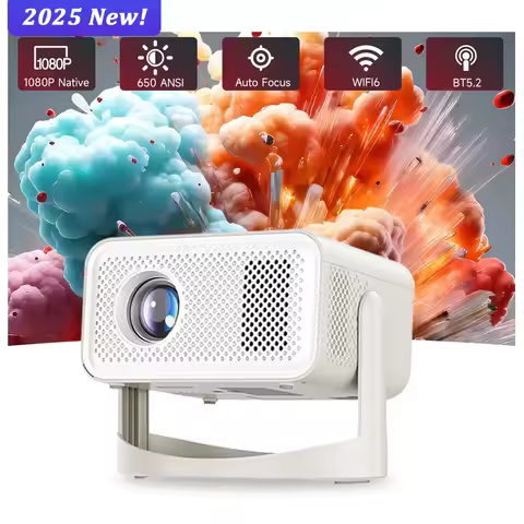 KaiAqua HT23 4K Android11 Projector Native 1080P 390ANSI Dual Wifi6 BT5.0 1920*1080P Cinema Portable