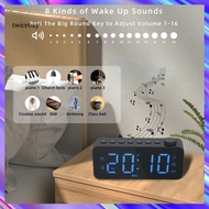 [TY] Radio Alarm Clock Digital Radio Alarm Clock Large Screen Digital Alarm Clock with Fm Radio and Usb Charger 8 Alarm Sounds and Dimmable Led Display Perfect for Students