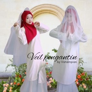 Veil pengantin/veil nikah/veil pengantin murah/veil 2 layer/net veil/veil tunang/kain veil nikah