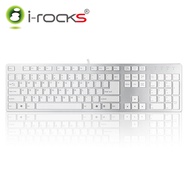【iRocks】IRK01 巧克力超薄鍵盤 - 銀色