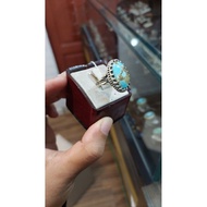 CINCIN FIRUS NISYABUR IRAN SILVER RING TURQUOISE STONE ORIGINAL PERSIAN DESIGN