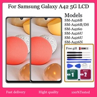 Original AMOLED For  Samsung Galaxy A42 5G LCD Display Touch Screen With Frame Replacement