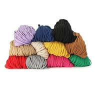 5mm 100yards Twisted Braided Colored Cotton Rope String Macrame Cord Thread Craft Supplies DIY