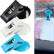 2pcs Multi-Color Multi-Function Suction Cup Ticket Clip (Dual Clip Car Glasses Holder), Car Organize