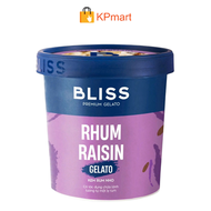 Kem rum nho Bliss Premium Gelato Ruhm Raisin 473ML