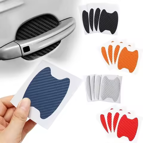 4pcs Car Door Sticker Carbon Fiber Styling Scratches Cover For Citroen C Elysee Kia Niro Ford Focus 