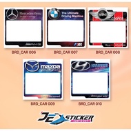 Roadtax Decal High Quality Car Sticker Brand Mercedes_benz,BMW,Mini Coopers,Mazda,Huundai .