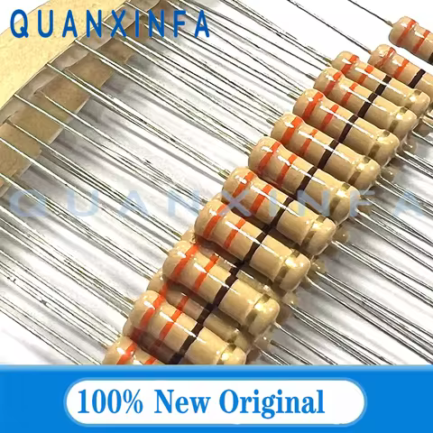 20PCS Carbon film resistor 1W 5% 10R 100R 220R 1K 1.5K 2.2K 4.7K 10K 22K 47K 100K 100 220 1K5 2K2 4K