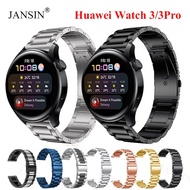 [HOT JUXXKWIHGWH 514] สายสแตนเลสสำหรับ Huawei Watch 3 Smartwatch Band สำหรับ HUAWEI WATCH 3 Pro สร้อยข้อมือ Correa Watchband นาฬิกา3pro อุปกรณ์เสริม