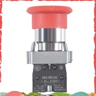 22mm NC Red Mushroom Emergency Stop Push Button Switch 600V 10A ZB2-BE102C XB2-BS542X1