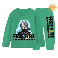 Piyama anak laki-laki viral baju tidur lengan panjang motif FREE FIRE ukuran 1-10 tahun