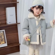 Baby Shark - Ak607: Suede Fur-LinedJacket Qccc Beautiful Tassel Bag for Girls, WarmJacket for Girls