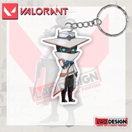 Gantungan Kunci CYPHER Valorant - Gantungan Kunci Akrilk - Gantungan Kunci Game valorant - Gantungan