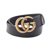 【二手】Gucci GUCCI 雙G扣金色五金男士真皮腰帶